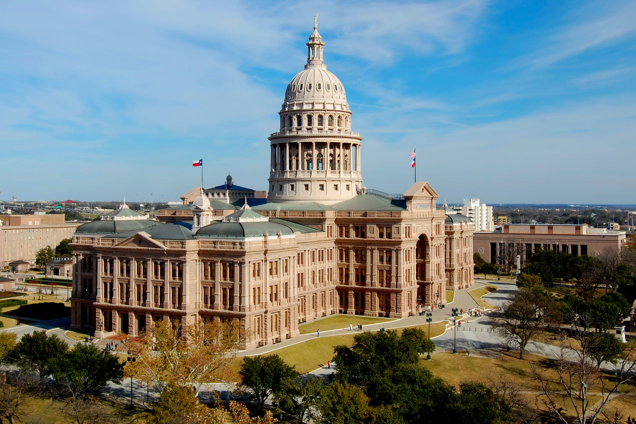 A picture of the Texas State Capitol building